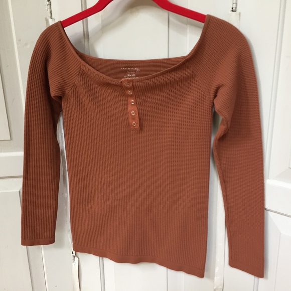 Free People Intimately Burnt Orange Thermal Top - Picture 9 of 15